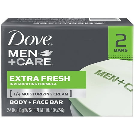 Dove Men+Care Body & Face Bar, Extra Fresh, 4 oz bars, 2 ea (Pack of 3)