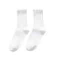 thumbnail image 2 of Cute Ruffle Socks Cotton Japanese Fashion Casual Versatile Women's Crew Neck Socks, 2 of 10