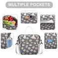 thumbnail image 2 of Watercolor Daisy Artwork Lunch Tote - Large Insulated & Leakproof Picnic Bag, Vintage Floral Thermal Tote with Shoulder Strap, 2 of 6