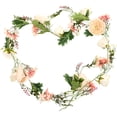 thumbnail image 1 of Guirnalda de rosas falsas, guirnalda de flores de peonía, guirnalda floral artificial, decoración de dintel de pared, 1 of 5