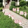 Big Dot of Happiness Tutu Cute Ballerina - Ballet Shoes Lawn Decorations - Outdoor Ballet Birthday Party or Baby Shower Yard Decorations - 10 Piece