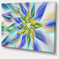 thumbnail image 2 of Dancing Blue Fractal Flower - Impression sur Toile Florale, 2 of 4