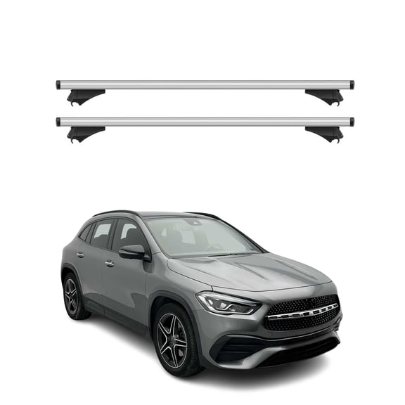 OMAC Cross Bars Roof Racks Aluminium for Mercedes GLA Class H247 2020-2025 Silver 2X
