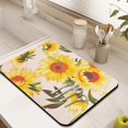 thumbnail image 3 of Washable Rubber Sunflower Cute Floral Dish Drying Mats for Kitchen Counter Home Large Coffee Bar Pad Accessories and Decor for Utensils Stemware 18''x24'', 3 of 7