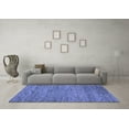 thumbnail image 3 of Ahgly Company Indoor Square Abstract Blue Contemporary Area Rugs, 3' Square, 3 of 4