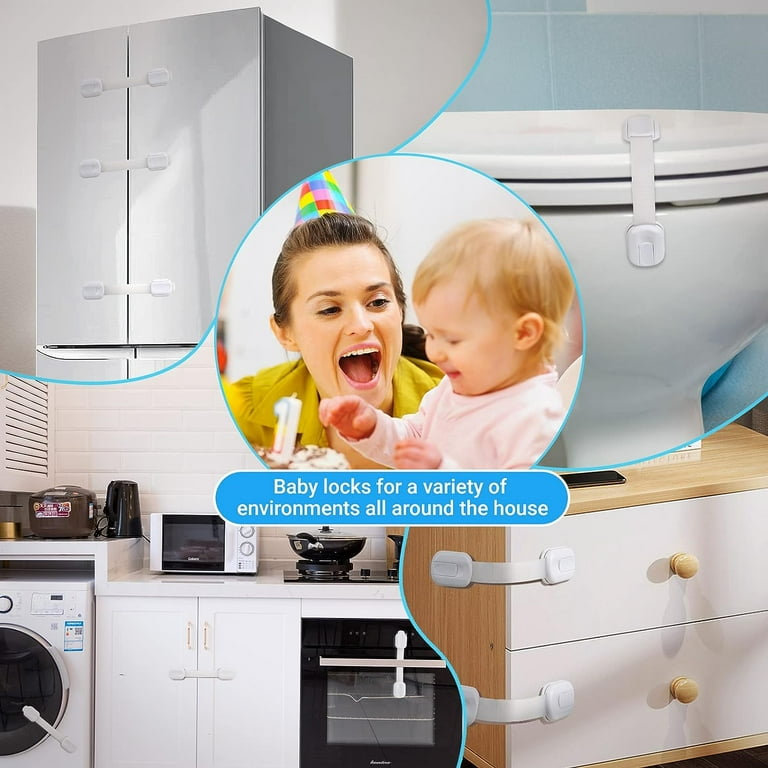 Baby Proofing Baby Locks Child Safety Cabinet Locks 10PCS White
