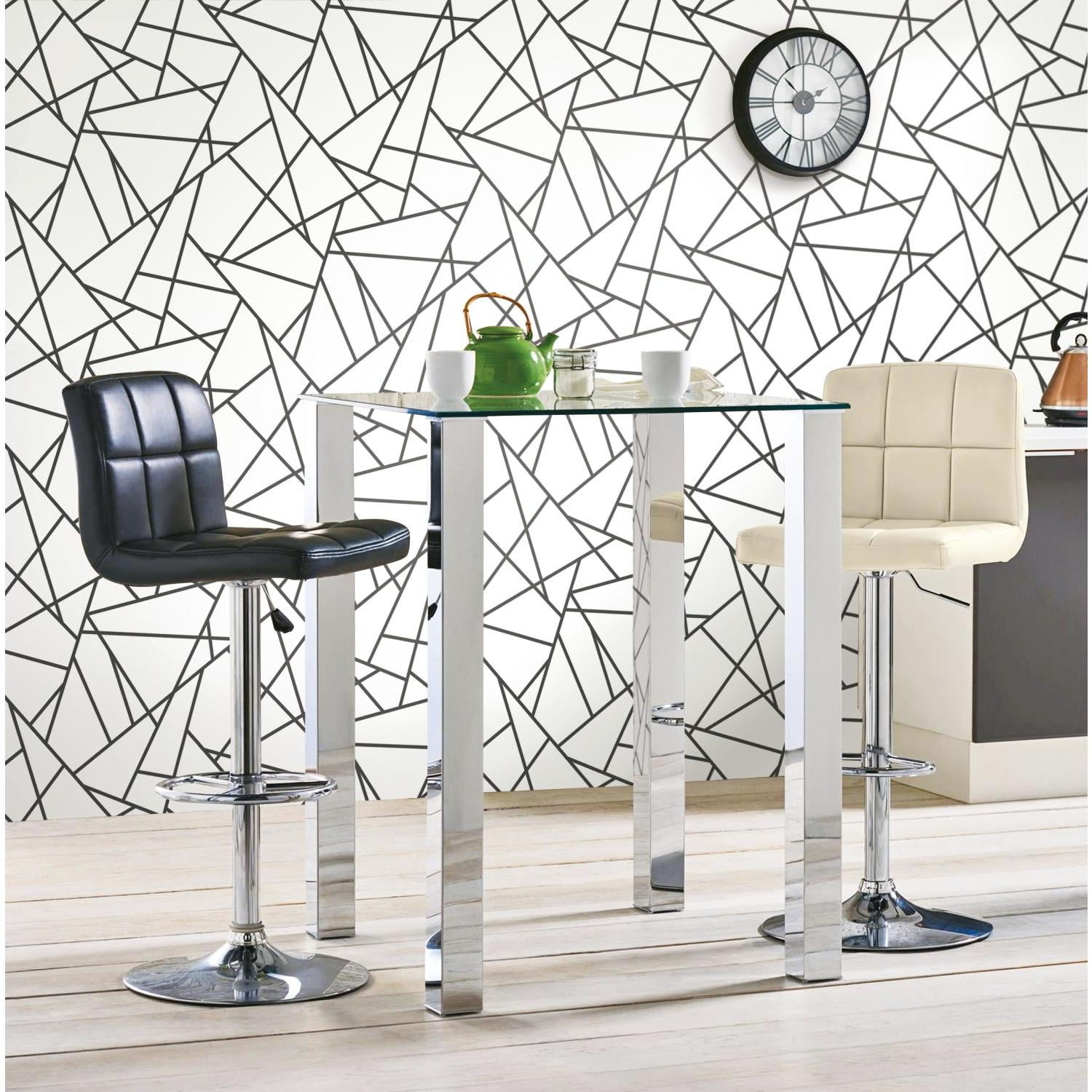 RoomMates RMK11269WP Teal Fracture Peel and Stick Wallpaper