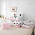 thumbnail image 6 of Homewish Cartoon Xmas Tree 7-Piece Twin Bedding Sets,Colorful Stars Print Bedding Comforter Set,White Pink Green Sheet Sets For Girls Kids,Super Cozy Room Decor Reversible, 6 of 8