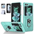 thumbnail image 1 of Allytech Galaxy Z Flip5 Case with 2 Set (6 Pcs) Screen Protector, Military Grade Protective Ring Holder Stand Shockproof Compatible with Car Mount Mangetic Case Cover for Samsung Galaxy Z Flip 5, 1 of 11