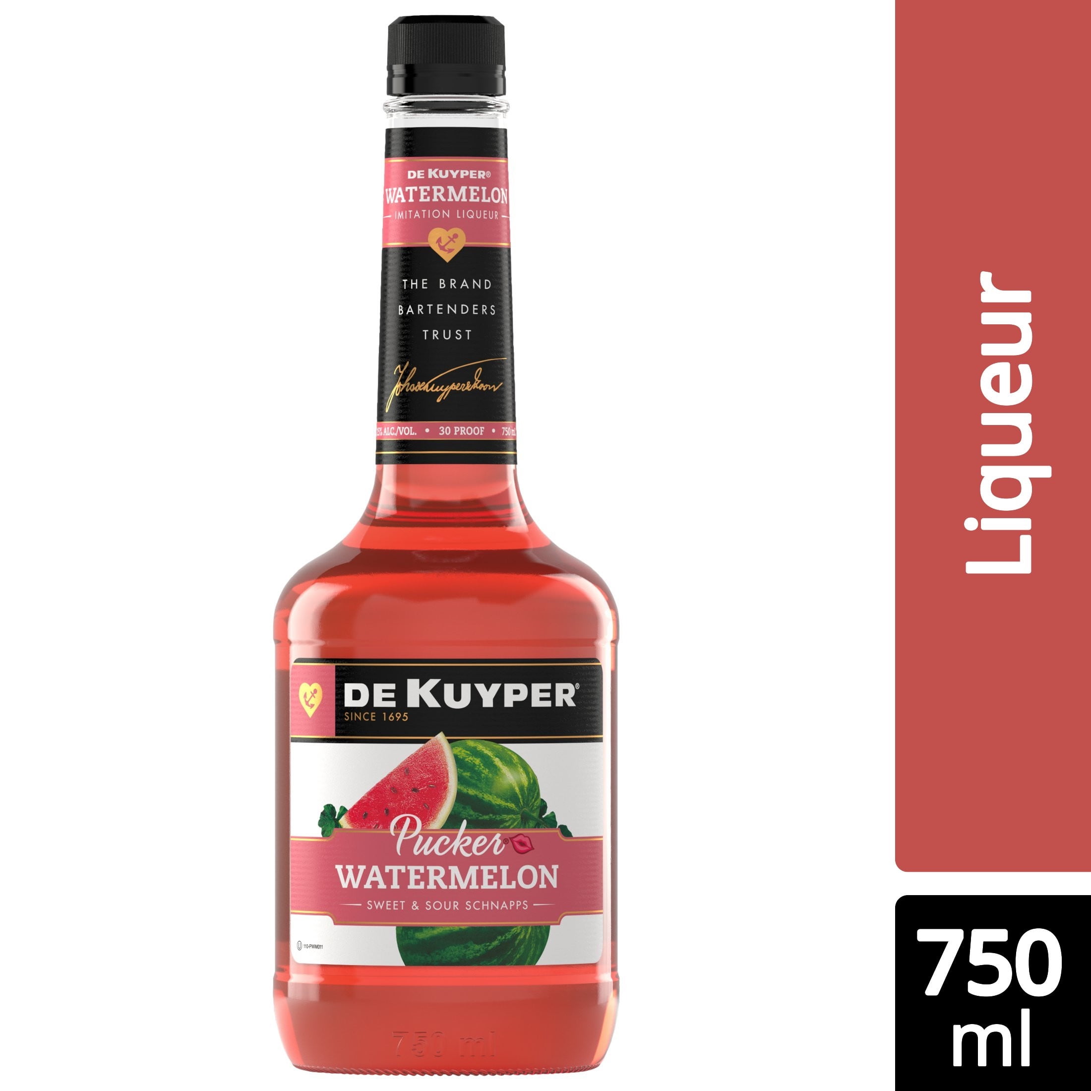 DeKuyper Watermelon Pucker Schnapps Liqueur, 750 ml