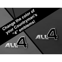 All 4 Emblem Vinyl Decal Inserts for MINI Cooper Countryman, Paceman, and Clubman - Choose Color - [BLACK]