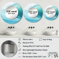 thumbnail image 4 of Designart "Spiraling Turquoise Wondrous Wave I" Abstract Spirals Round Mirror Wall Decor Modern - Large Turquoise Round Office Mirror - Round Mirror - 29" x 29", 4 of 6