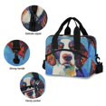 thumbnail image 5 of Lunch Bag Portable Crossbody Meal Bag Cooler Bag Insulated Lunch Bag Food Bag Handheld & Crossbody Design Color Oil Painting Dog, 5 of 6