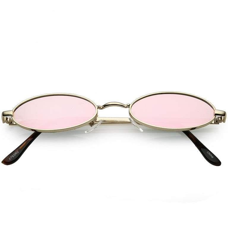 Pink small top oval sunglasses