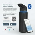 thumbnail image 6 of WaterH BOOST Smart Water Bottle with Reminder to Drink Water & Water Tracker Bottle - Double Wall Vacuum Insulated Water Bottle Stainless Steel, Wide Mouth 32 oz Water Bottles, Ideal for Gift - Black, 6 of 7