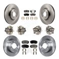 thumbnail image 1 of Transit Auto Front Rear Hub Bearings Assembly Disc Brake Rotors and Ceramic Pads Kit (10Pc) for Car Kia Optima with Manual Parking - Left Right Side (Driver Passenger) KBB-110466, 1 of 11