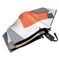 thumbnail image 6 of FORMRS Travel Umbrella Folding Auto Open Close Windproof Rain UV Protection, Blue Snow Houses, 6 of 8