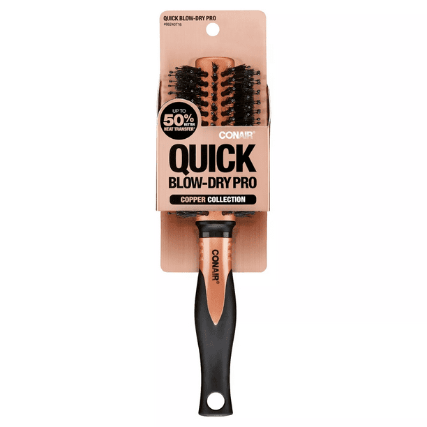 Conair Quick Blow Dry Pro Porcupine Round Hair Brush Copper