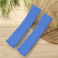thumbnail image 4 of Gloves for Women Men Arm Warmers Gloves Winter Long Fingerless Gloves for Women Thumb Hole Gloves Mittens for Women Men Blue One Size, 4 of 5
