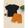thumbnail image 3 of Bagilaanoe 2pcs Toddler Baby Boy Girl Shorts Set Short Sleeve Letter Print T Shirt Tops + Shorts 6M 12M 18M 24M 3T Kids Casual Summer Clothes, 3 of 7