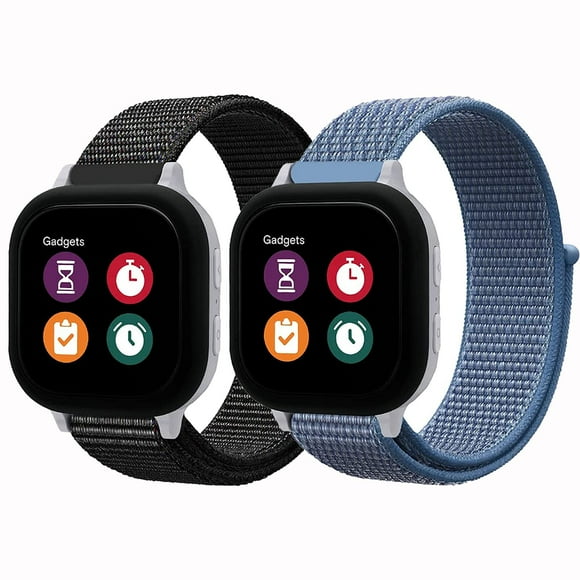 2 Packs Nylon Band Replacement for gizmo Watch 3 2 1gabb Watch,20mm Breathable Hook & Loop gizmo Watch Band Replacement gabb Watch Bands for Boys and girls