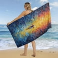 thumbnail image 4 of Colorful Kayaks Glide Across The Lake Oversized -Washed Lightweight Quick Dry Beach Towels - 32"x63", 4 of 7