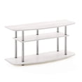 thumbnail image 1 of Soporte de TV Furinno Frans Turn-N-Tube para TV de hasta 43 pulgadas en roble blanco, 1 of 6