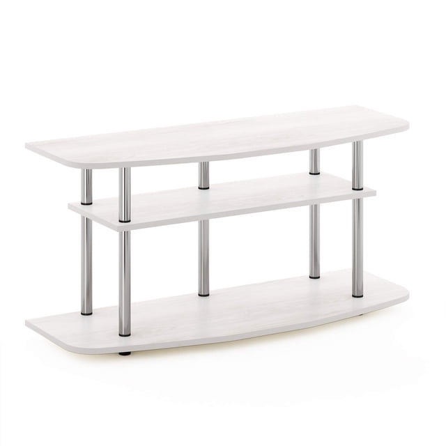 Soporte de TV Furinno Frans Turn-N-Tube para TV de hasta 43 pulgadas en roble blanco