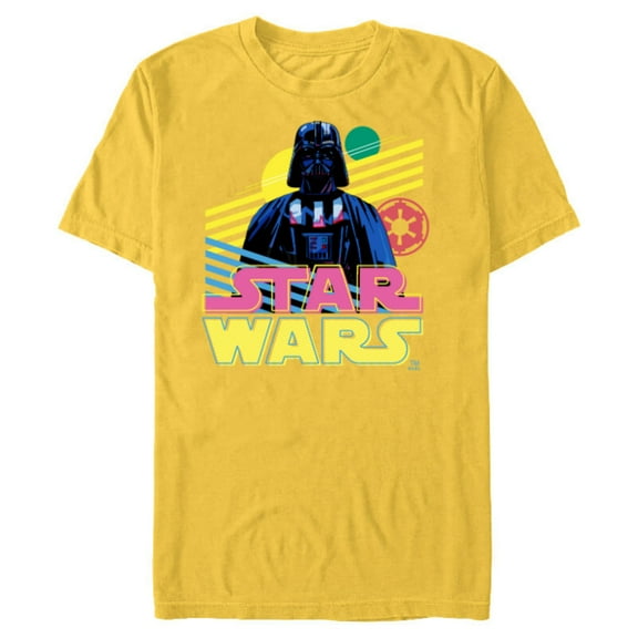 Star Wars Darth Vader Bold Graphic Retro Eighties ‘80s Vibe - Short Sleeve Blended T-Shirt for Adults - Customized-Yellow
