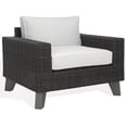 thumbnail image 4 of SAFAVIEH Couture Margarita Wicker Patio Armchair, Dark Grey/White, 4 of 11
