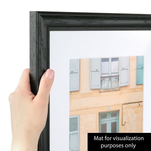 ArtToFrames 14" x 20" Galleria Noir Picture Frame, 14x20 inch Black MDF Poster Frame (WOM-4083),  Pack