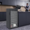 thumbnail image 6 of Homhougo 32-Bottle Single Zone Wine Refrigerator - Freestanding Cooler With Digital Touchscreen, Sleek Black Design for Home Bars & Office, Quiet & Energy - Efficient, 6 of 8