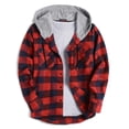 thumbnail image 4 of COOFANDY Men's Fleece Shirt Hoodie Jacket Long Sleeve Button Down Drawstring Sweatshirt, 4 of 9