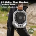 thumbnail image 4 of 16000mAh Camping Fan, 3 Speed Tent Fan, Hang & Stand 2-in-1 Design, 51H Long Endurance Portable Outdoor Cooling Fan, Great for World Cup viewing, Camping, Fishing, Stall, Home and Car Use, 4 of 9