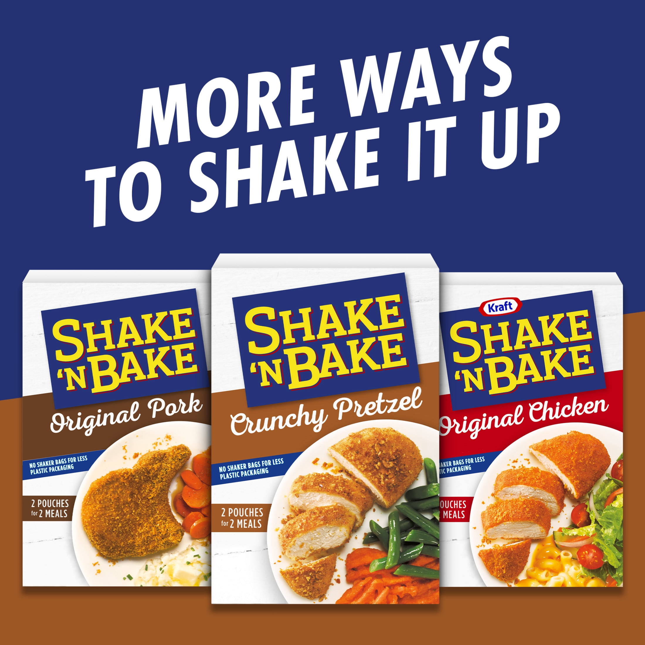 Shake 'N Bake Crunchy Pretzel Seasoned Coating Mix, 4.6 oz Box, 2 ct Packets