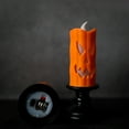 thumbnail image 5 of PALIFEUR Halloween Pumpkin Candle Lights, Halloween LED Candle Light, Chilling Pumpkin Lights for Inside Pumpkin Decor, Flameless Candles, Halloween Decoration, ( 5.11x 1.96 Inch), 5 of 8