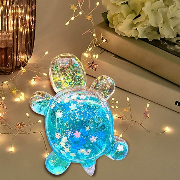 Juguetes de piscina, juguetes para bebés, juguetes para niños pequeños, tortuga grande explosiva con destellos, arenas movedizas, grandes deslumbrantes, explosión de color, adornos de tortuga con dest