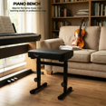 thumbnail image 3 of Tlingt Support Tinglt Padded Keyboard Bench -Adjustable Piano Stool with High-Density Foam Cushion for Long Sitting Sessions, Com, 3 of 8