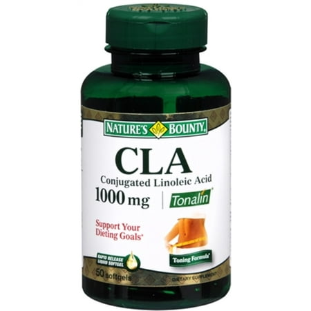 100 Mg 50 Gels - Nature's Bounty CLA 1000 mg Softgels 50 Soft Gels (Pack of 2)