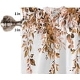 thumbnail image 5 of Curtain Valance for Windows Fall Orange Eucalyptus Leaf Rod Pocket Valance Window Treatments Plant Leaves with Floral Short Curtains for Kitchen Windows Bathroom Bedroom 54 x 18 inch, 5 of 6