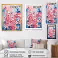 thumbnail image 4 of Designart "Pink Digital Harmony II" Abstract Canvas Wall Art - Modern Pink Abstract Collages Living Room Canvas Art, 4 of 6
