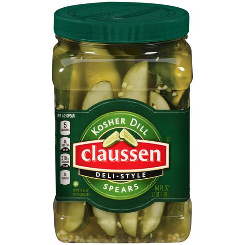 Claussen Pickles Deli Style Kosher Dill Spears, 64 fl oz by Oscar Mayer