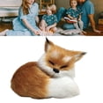 thumbnail image 2 of ZUARFY 8cm Realistic Fox with Artificial Fur Xmas Gift Automobile Accs Office Decors, 2 of 14