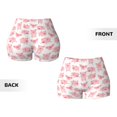 thumbnail image 6 of Yiaed Kawaii Pigs Print Women's Athletic Shorts Running Shorts Sporty Short High Waisted Elastic Workout Shorts for Yoga Gym Running & Sports -Large, 6 of 8