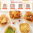 thumbnail image 5 of Forros para freidora de aire Dinheiro, 100 PCS Forros de papel desechables cuadrados, Recubrimiento de aceite de silicona antiadherente, Poca o ninguna limpieza, Grado alimenticio sin blanquear, 5 of 5