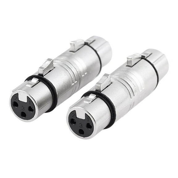 2PCS XLR Female to 3 Pin Adapter, Gender Changer,Mic Extension Converter