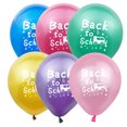thumbnail image 4 of KAKOWELY 10 globos de látex con estampado de regreso a clases, para decoración, para fiestas y reuniones de estudiantes (colores variados), 4 of 4
