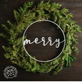 thumbnail image 4 of ROCC RUSTED ORANGE CRAFTWORKS CO. Minimalist Christmas Greetings Merry 11.5"- Metal Holiday Sign for Front Door Noel Merry Peace Joyful Wreath Insert decoracion de Navidad Rustic Christmas Sign Xmas, 4 of 8