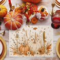 thumbnail image 2 of Beige Orange Pumpkins Fall Placemats Set of 2, Thanksgiving Harvest Flowers Washable Wipeable Table Mats for Dining Tables, Indoor Outdoor Kitchen Place Mats for Holiday Party Table Decor, 2 of 9