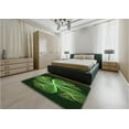 thumbnail image 4 of Ahgly Company Indoor Round Patterned Dark Lime Green Area Rugs, 7' Round, 4 of 6